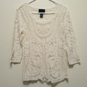 Lace quarter length shirt